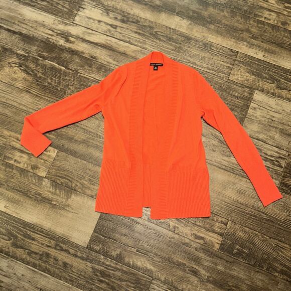 Banana Republic Orange Women’s Wool Blend Cardigan XS Open Front Sweater - Picture 2 of 8